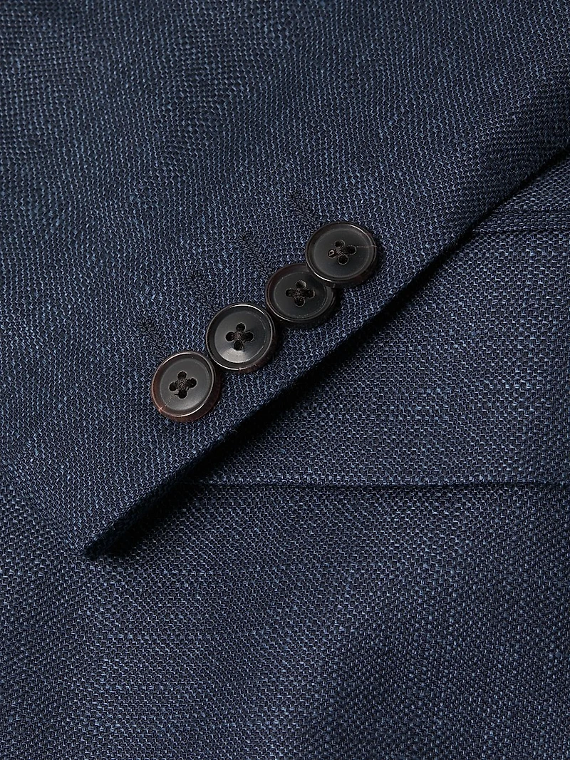 Linen-Wool Two-Button Jacket