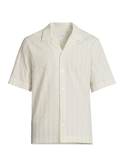 Regular-Fit Cotton-Linen Camp Shirt