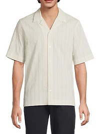 Regular-Fit Cotton-Linen Camp Shirt