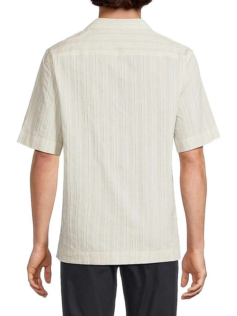 Regular-Fit Cotton-Linen Camp Shirt