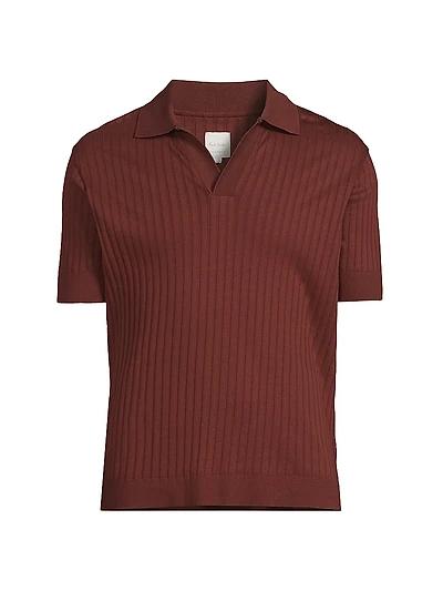 Resort Rib-Knit Polo Shirt