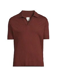 Resort Rib-Knit Polo Shirt