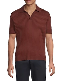 Resort Rib-Knit Polo Shirt