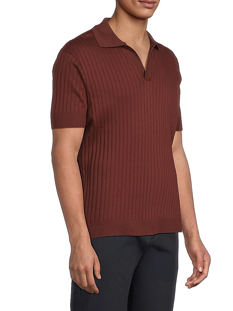 Resort Rib-Knit Polo Shirt