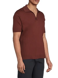 Resort Rib-Knit Polo Shirt