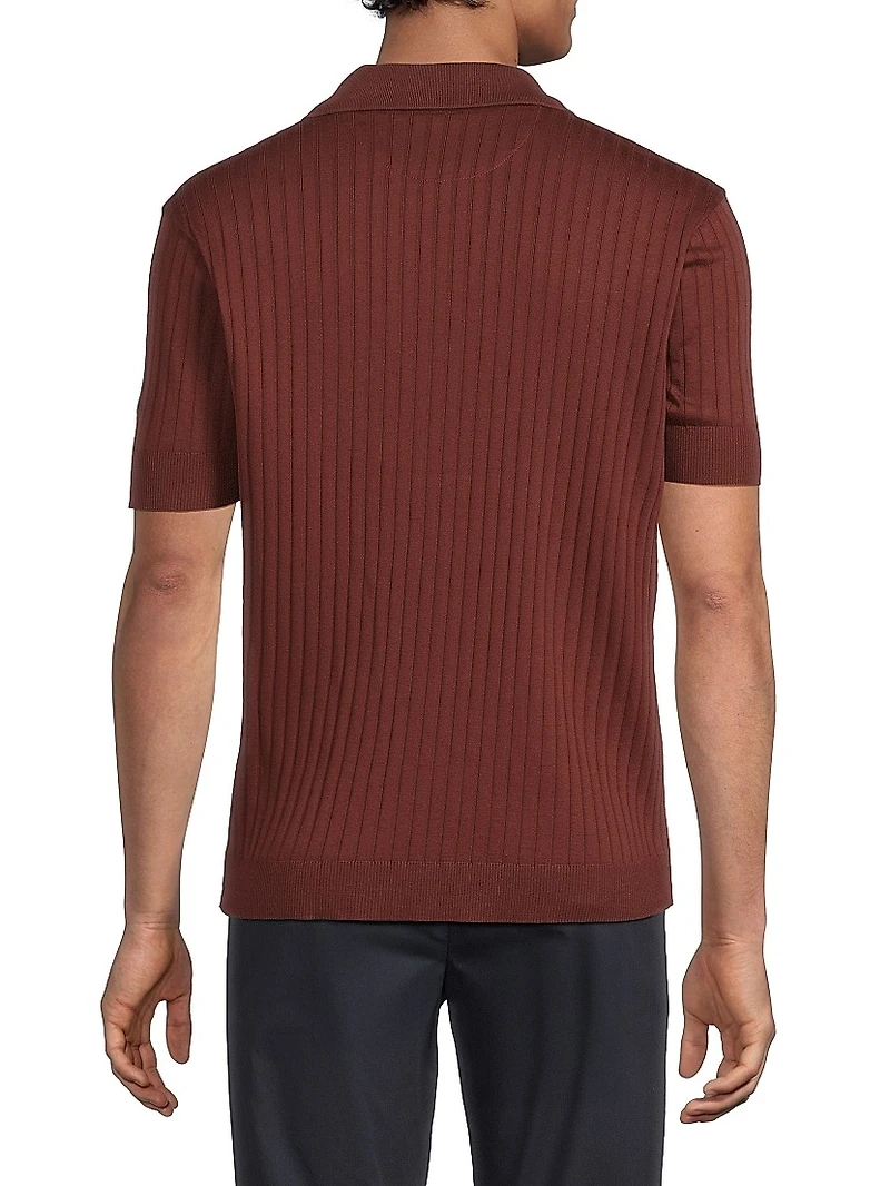 Resort Rib-Knit Polo Shirt