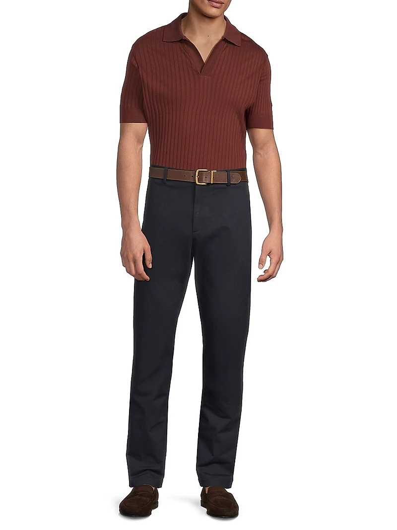 Resort Rib-Knit Polo Shirt