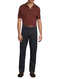 Resort Rib-Knit Polo Shirt