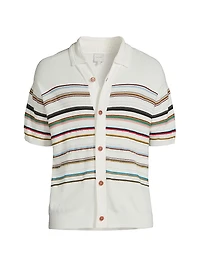 Striped Knit Short-Sleeve Shirt