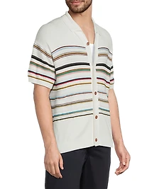 Striped Knit Short-Sleeve Shirt