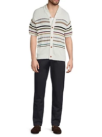 Striped Knit Short-Sleeve Shirt