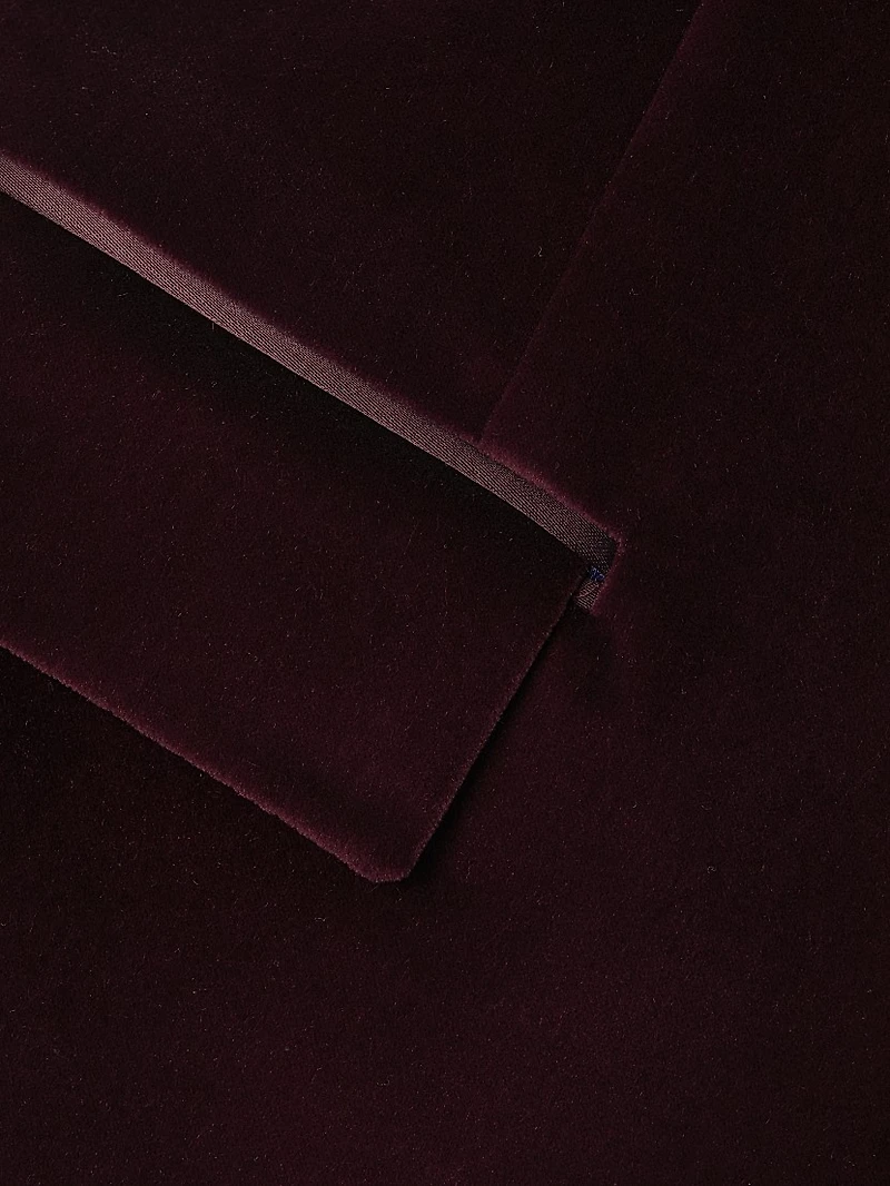 Velvet One-Button Jacket