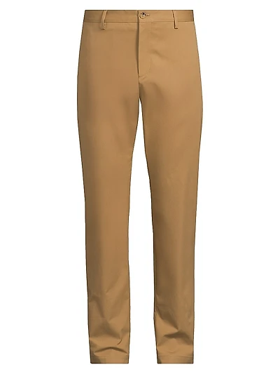 Stretch-Twill Straight-Leg Trousers