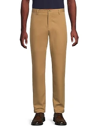 Stretch-Twill Straight-Leg Trousers