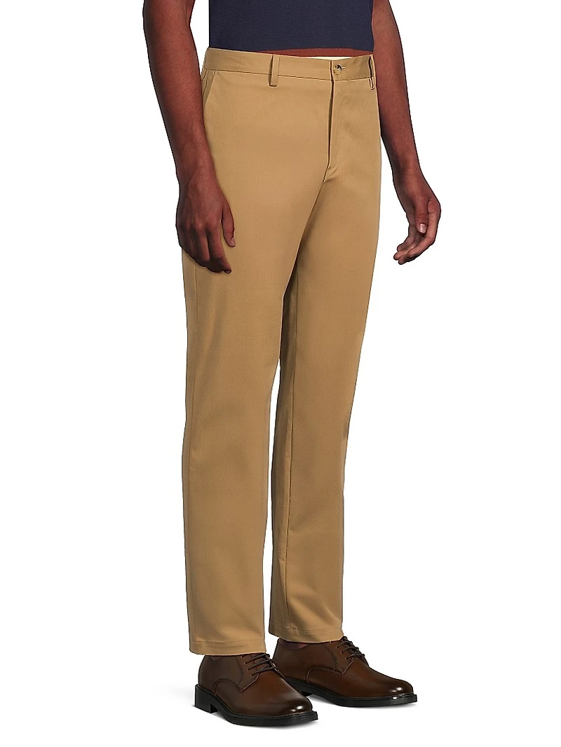 Stretch-Twill Straight-Leg Trousers