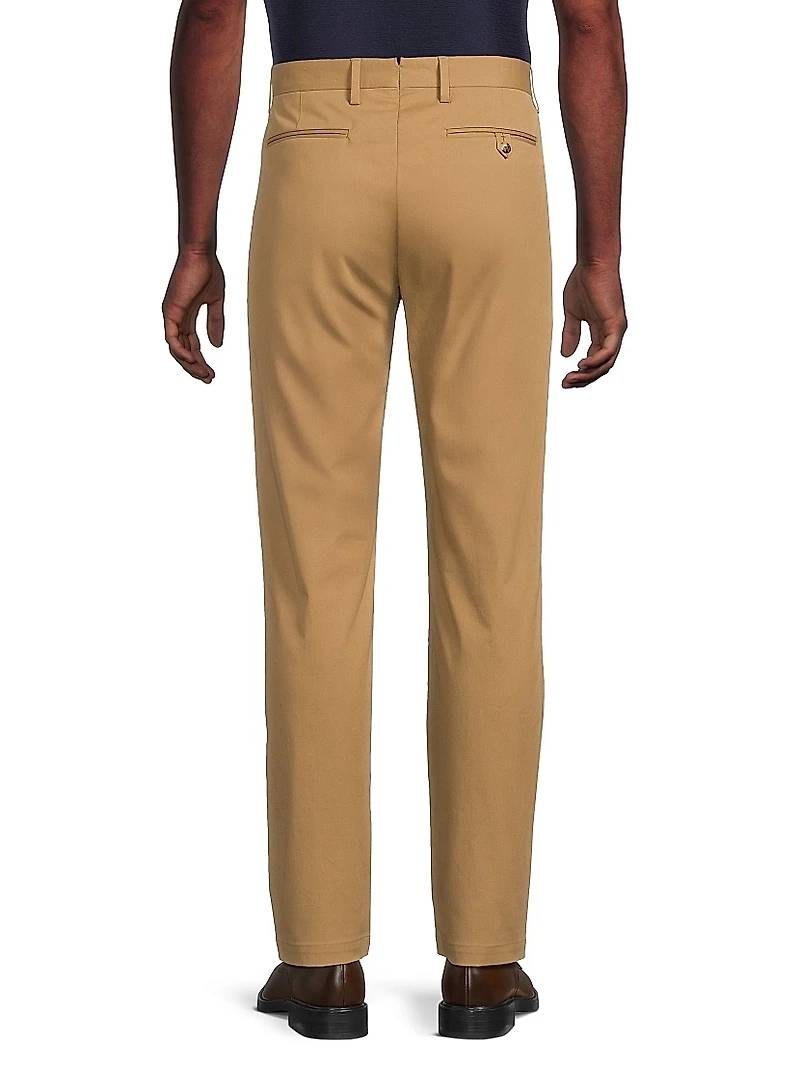 Stretch-Twill Straight-Leg Trousers