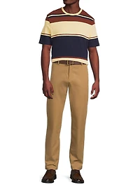 Stretch-Twill Straight-Leg Trousers