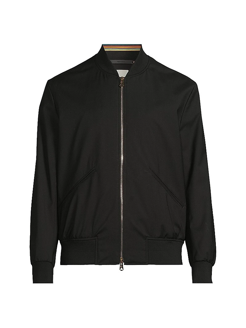 Wool Regular-Fit Bomber Jacket