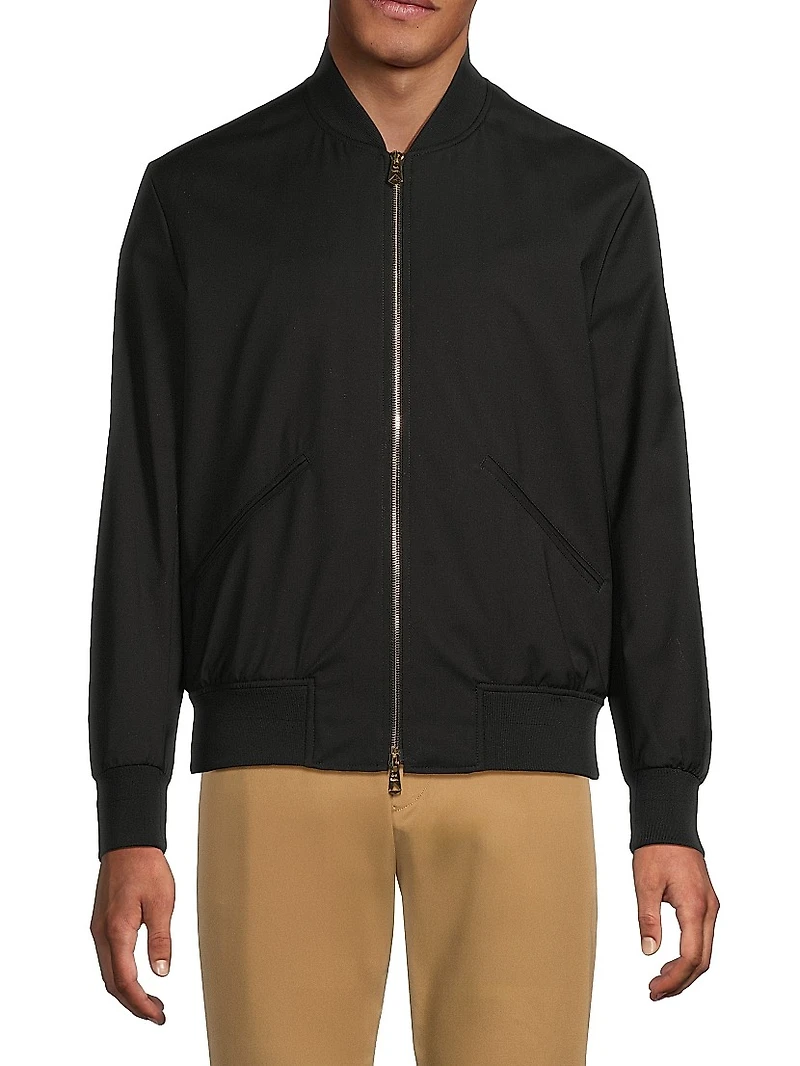 Wool Regular-Fit Bomber Jacket