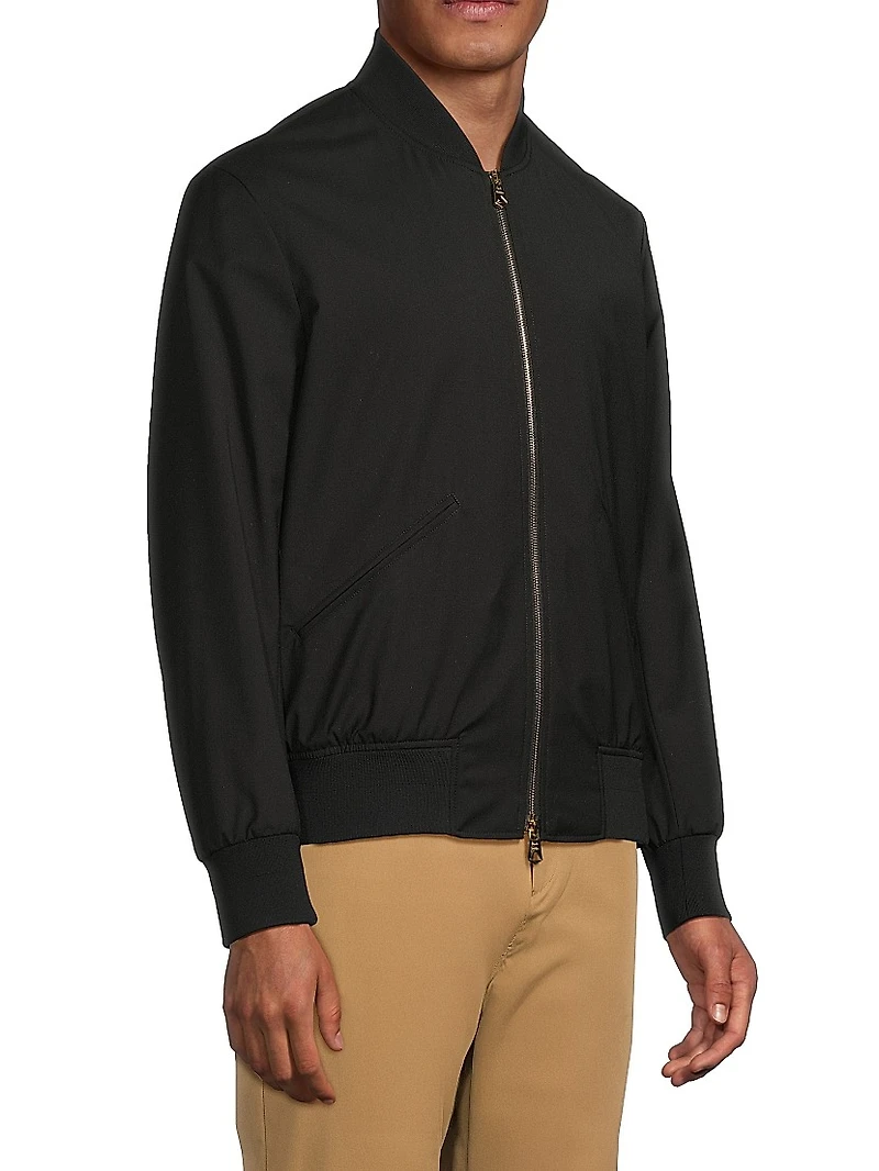 Wool Regular-Fit Bomber Jacket