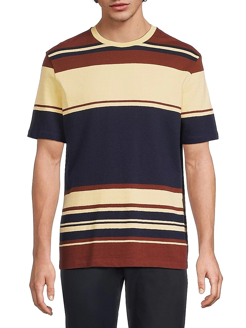 Striped Cotton Crewneck T-Shirt