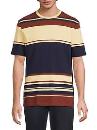 Striped Cotton Crewneck T-Shirt