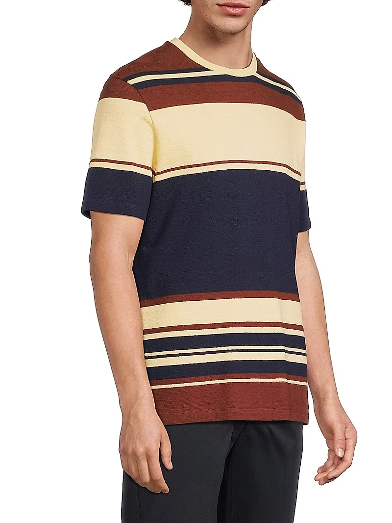 Striped Cotton Crewneck T-Shirt