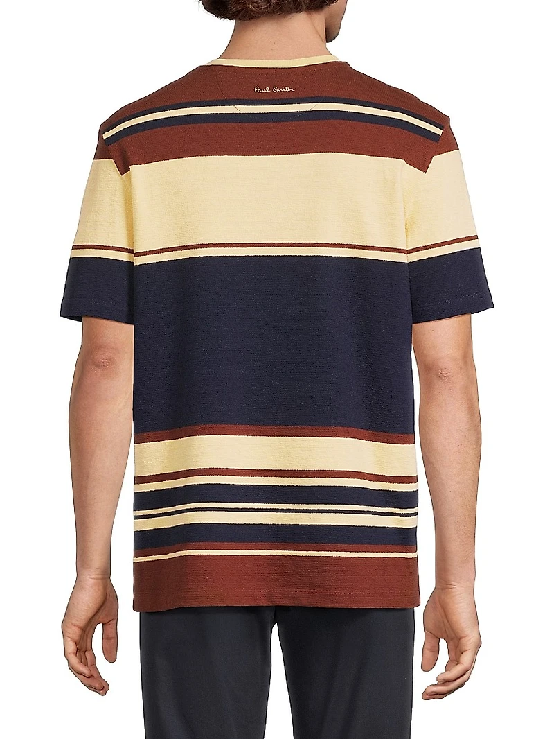 Striped Cotton Crewneck T-Shirt