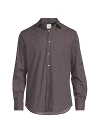 Pin-Dot Cotton Tailored-Fit Shirt