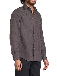 Pin-Dot Cotton Tailored-Fit Shirt