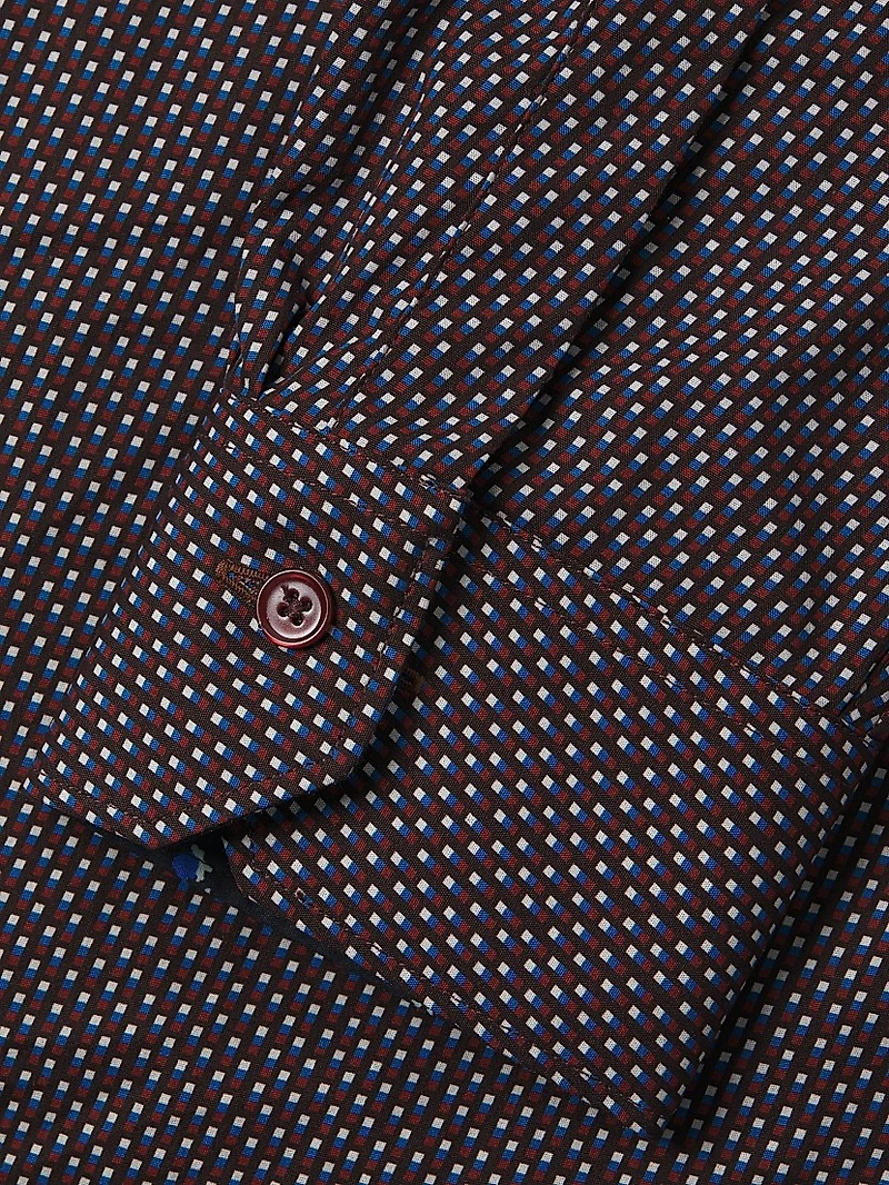 Pin-Dot Cotton Tailored-Fit Shirt