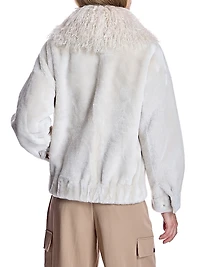 Fur Trimmed Shearling Bomber