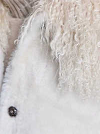 Fur Trimmed Shearling Bomber