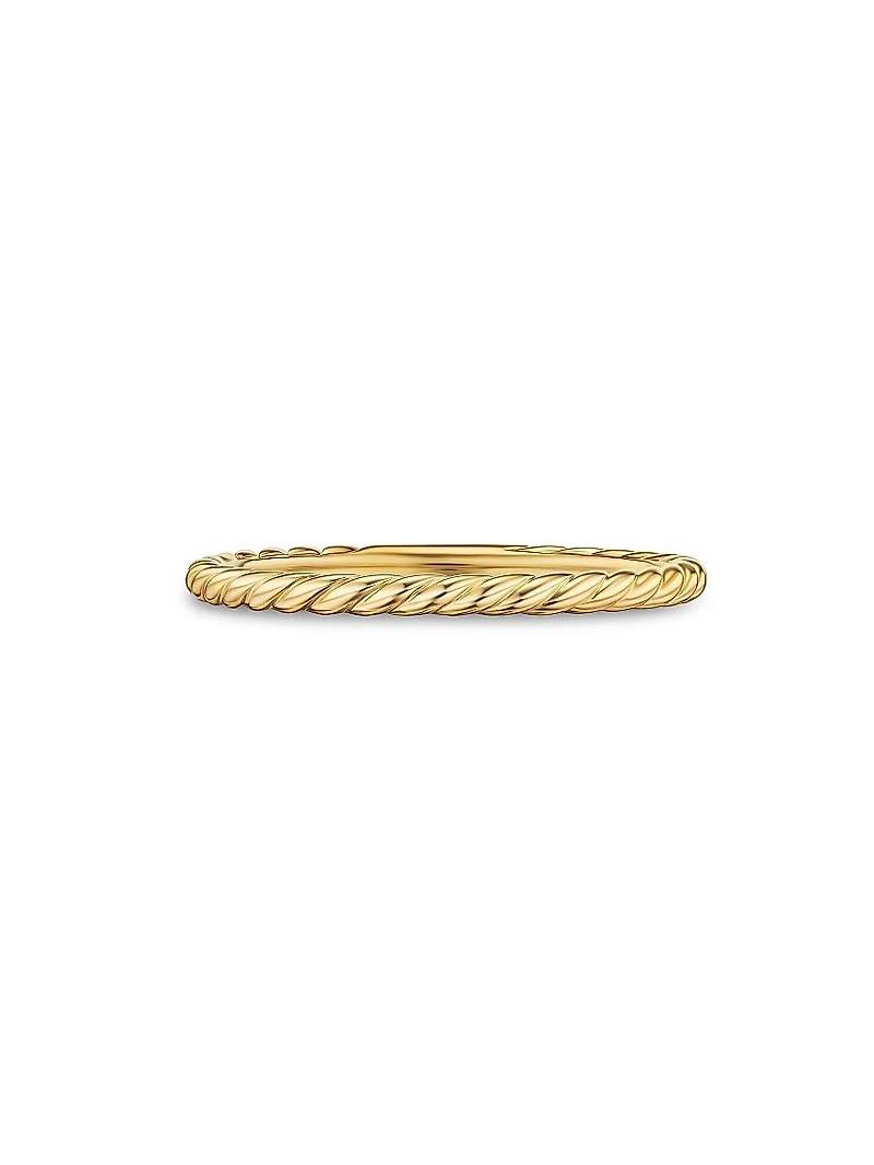 Petite Modern Renaissance Band Ring 18K Yellow Gold, 1.7MM