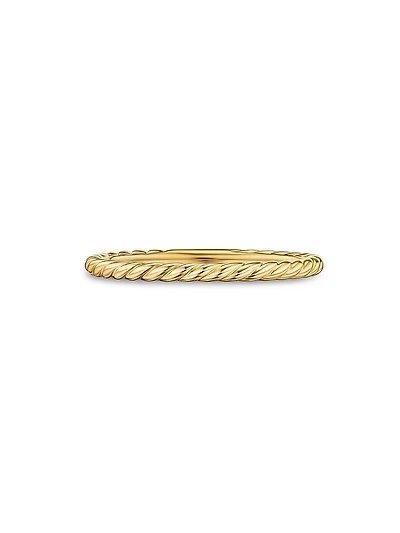 Petite Modern Renaissance Band Ring 18K Yellow Gold, 1.7MM
