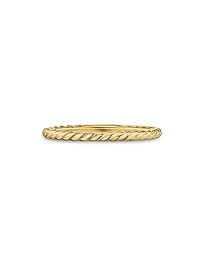 Petite Modern Renaissance Band Ring 18K Yellow Gold, 1.7MM