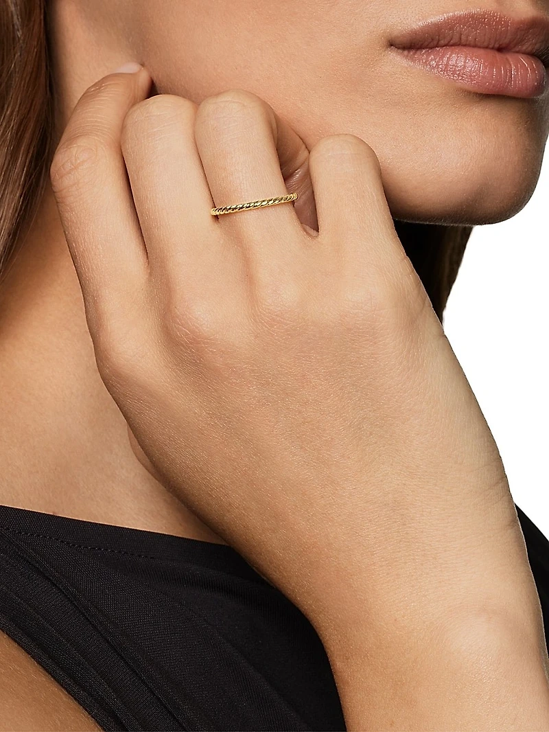 Petite Modern Renaissance Band Ring 18K Yellow Gold, 1.7MM
