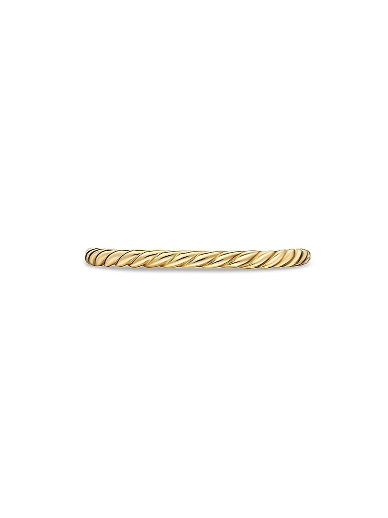 Petite Modern Renaissance Band Ring 18K Yellow Gold, 1.7MM