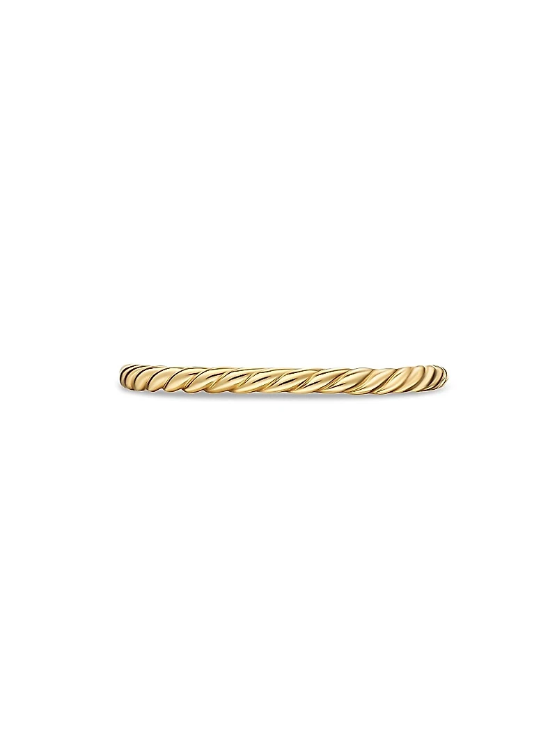 Petite Modern Renaissance Band Ring 18K Yellow Gold, 1.7MM