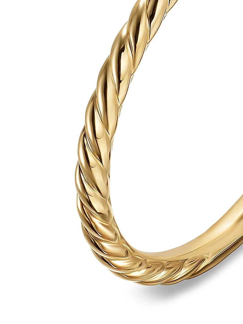 Petite Modern Renaissance Band Ring 18K Yellow Gold, 1.7MM