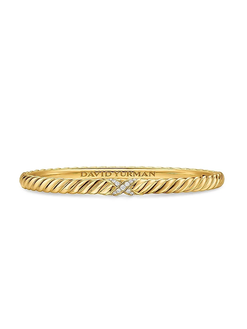 Sculpted Cable X Bracelet 18K Yellow Gold