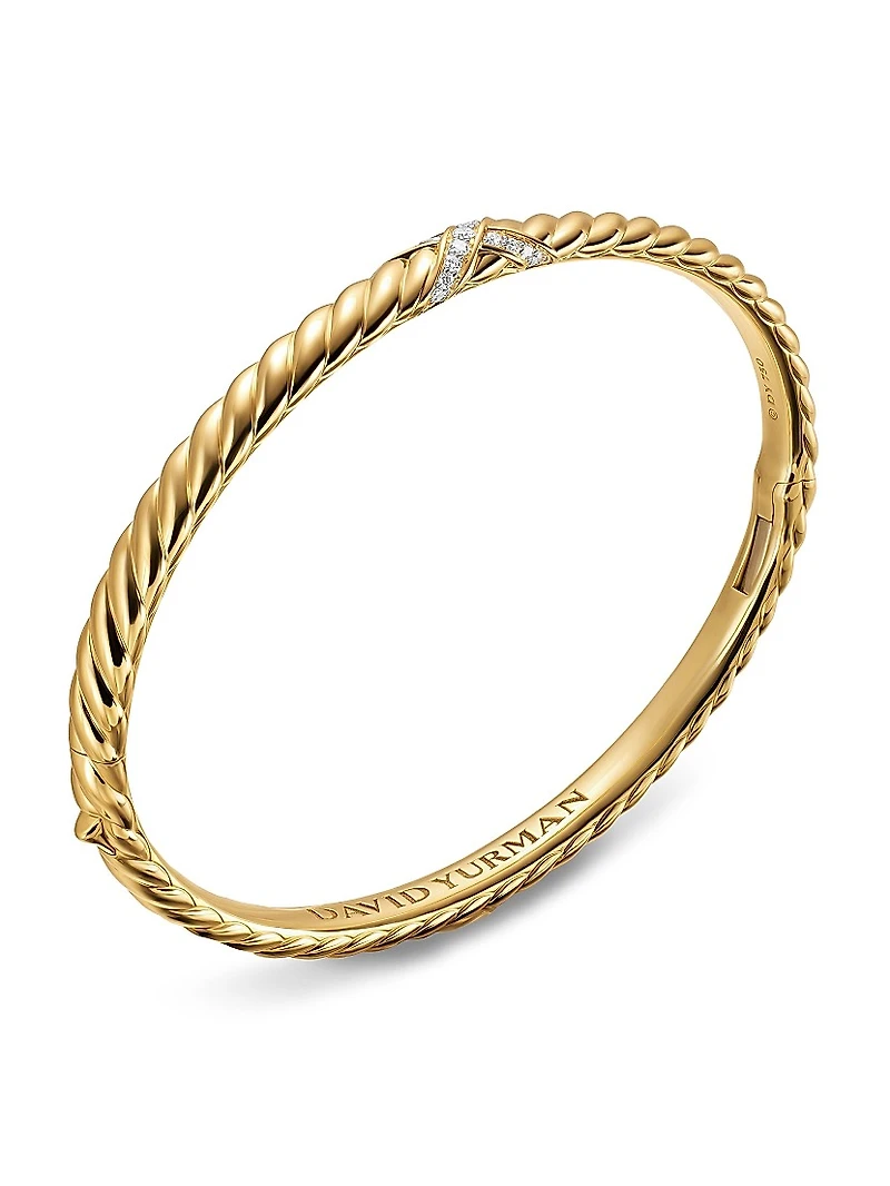 Sculpted Cable X Bracelet 18K Yellow Gold