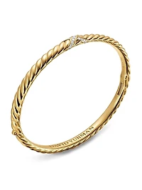 Sculpted Cable X Bracelet 18K Yellow Gold
