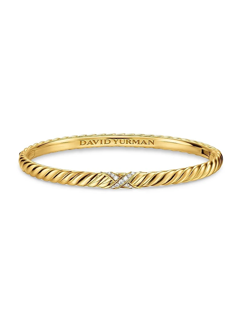 Sculpted Cable X Bracelet 18K Yellow Gold