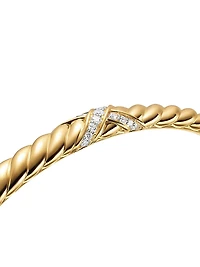 Sculpted Cable X Bracelet 18K Yellow Gold