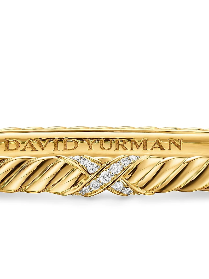 Sculpted Cable X Bracelet 18K Yellow Gold