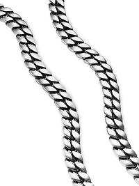 Curb Chain Necklace Sterling Silver, 18MM