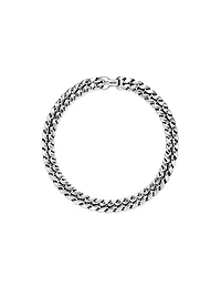Curb Chain Necklace Sterling Silver, 18MM