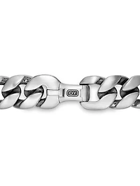 Curb Chain Necklace Sterling Silver, 18MM