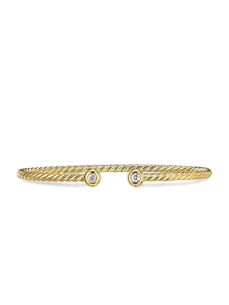Petite Modern Renaissance Cablespira Bracelet 18K Yellow Gold